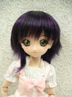 Wig / 8-9 inch / Short Wolf-cut (Darkpurple #2/K10T)