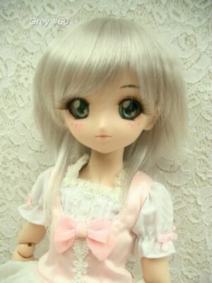 Wig / 8-9 inch / Short Wolf-cut (Grey #60)