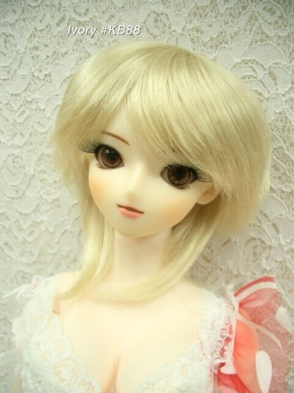 Wig / 8-9 inch / Short Wolf-cut (Ivory #KB88)