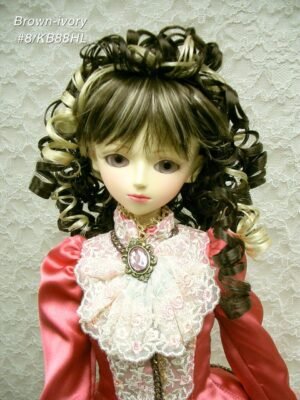 Wig / 8-9 inch / Volume Curly (Brown-ivory #8/KB88HL)