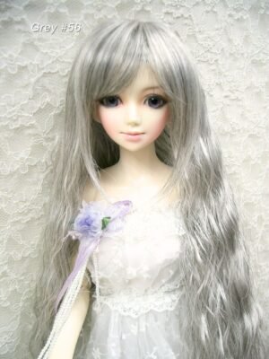 Wig / 8-9 inch / Long Wave with Bangs (Grey #56)