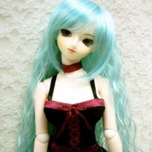 Wig / 8-9 inch / Long Wave with Bangs (Lightblue #K19/K3M)