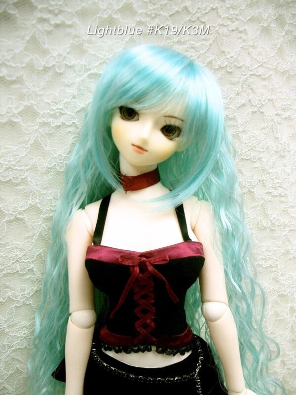 Wig / 8-9 inch / Long Wave with Bangs (Lightblue #K19/K3M)