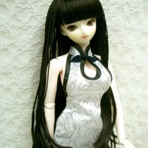 Wig / 8-9 inch / Braided Hair with Bangs (Black #2)
