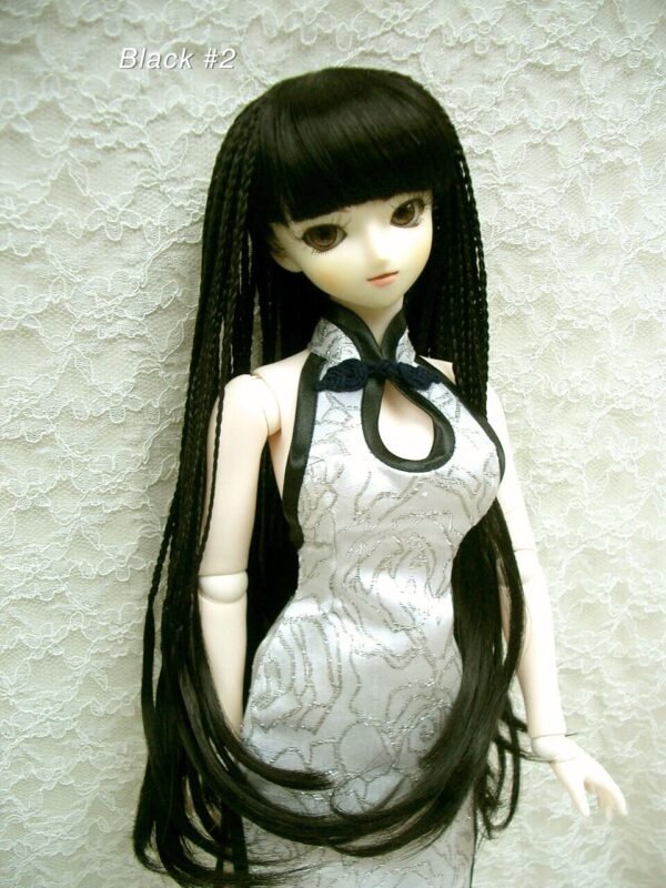 Wig / 8-9 inch / Braided Hair with Bangs (Black #2)