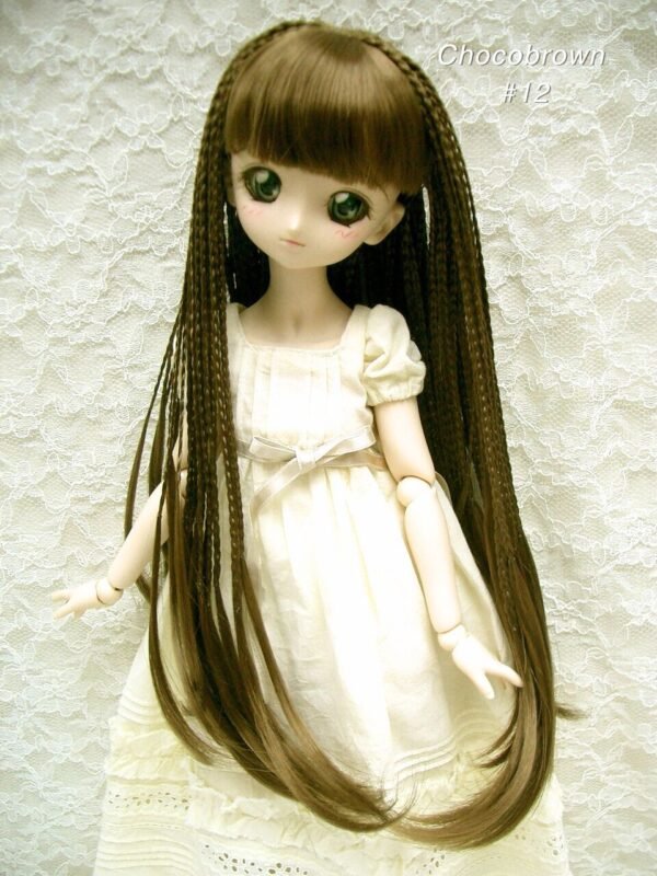 Wig / 8-9 inch / Braided Hair with Bangs (Chocobrown #12)