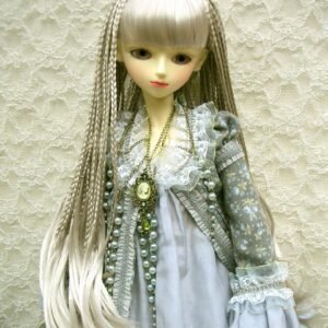 Wig / 8-9 inch / Braided Hair with Bangs (Grey #60)