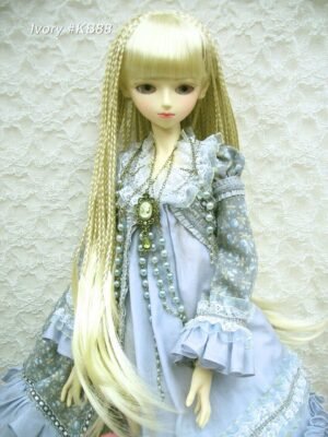 Wig / 8-9 inch / Braided Hair with Bangs (Ivory #KB88)