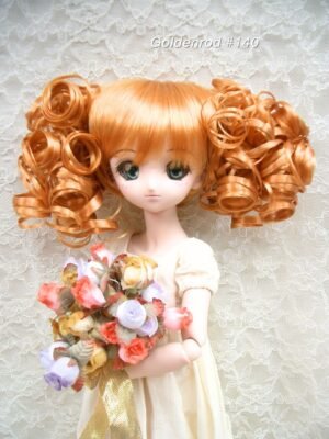 Wig / 8-9 inch / Twin-tails Volume Curls with Bangs (Goldenrod #140)