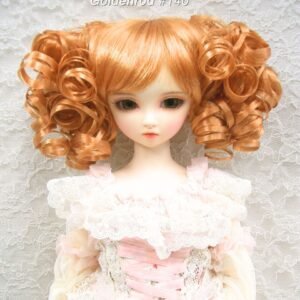 Wig / 9-10 inch / Twin-tails Volume Curls with Bangs (Goldenrod #140)