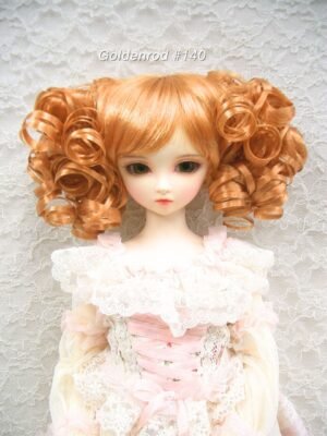 Wig / 9-10 inch / Twin-tails Volume Curls with Bangs (Goldenrod #140)