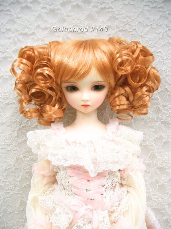 Wig / 9-10 inch / Twin-tails Volume Curls with Bangs (Goldenrod #140)