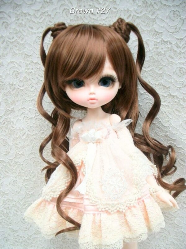 Wig / 11-12 inch / Twin-tails Loose Curly  (Brown #27)