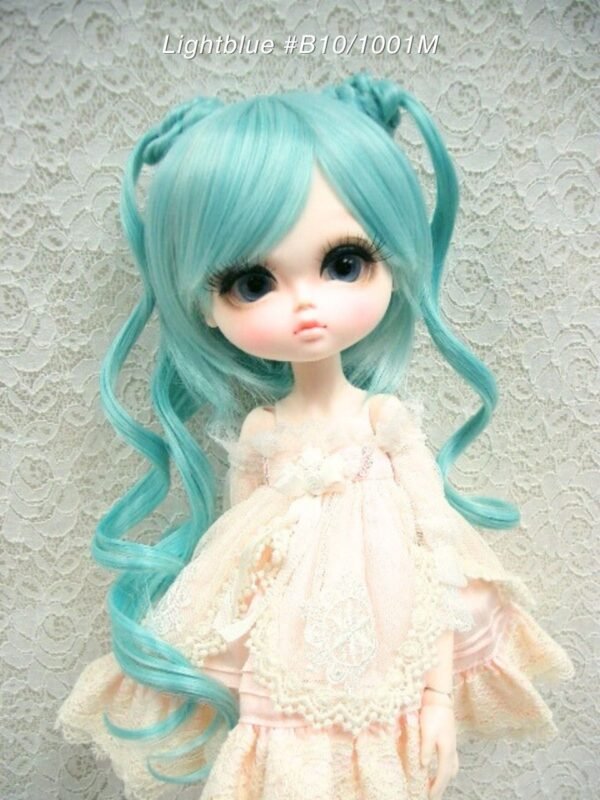 Wig / 11-12 inch / Ribbon Curly (Lightblue #B10/1001M)