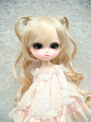 Wig / 11-12 inch / Twin-tails Loose Curly  (Lightgold #613)