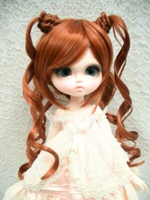 Wig / 11-12 inch / Twin-tails Loose Curly (Saddle brown #130C)