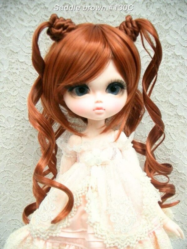 Wig / 11-12 inch / Ribbon Curly (Saddle brown #130C)