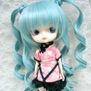 Wig / 8-9 inch / Twin-tails Loose Curly (Ash blue #B10/60M)