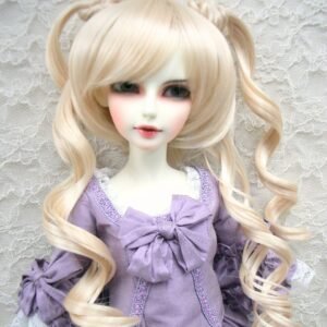 Wig / 8-9 inch / Twin-tails Loose Curly (Lightgold #613/88)