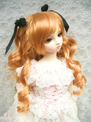 Wig / 9-10 inch / Ribbon Twin-tails Curls Brown (Goldenrod #140)