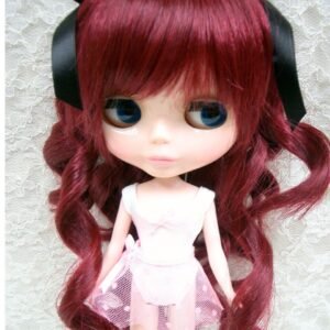Wig / 9-10 inch / Ribbon Twin-tails Curls Brown (Wine #RD910)