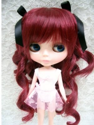 Wig / 9-10 inch / Ribbon Twin-tails Curls Brown (Wine #RD910)