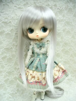 Wig / 8-9 inch / Ponytail with Bangs (Grey #60)