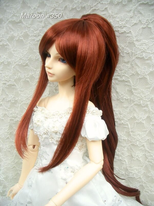 Wig / 8-9 inch / Ponytail with Bangs (Maroon #350)