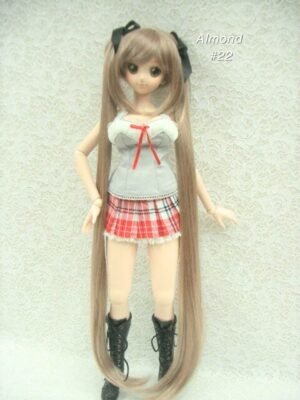 Wig / 8-9 inch / Ribbon Long Twin-tails (Almond #22)