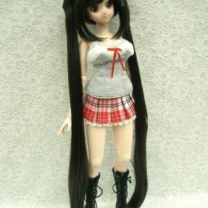 Wig / 8-9 inch / Ribbon Long Twin-tails (Blacky brown #5)