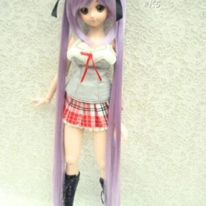 Wig / 8-9 inch / Ribbon Long Twin-tails (Purple #K5)