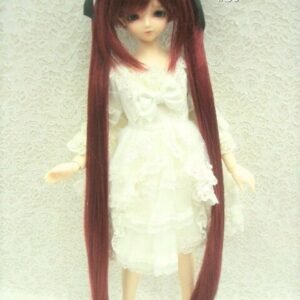 Wig / 8-9 inch / Ribbon Long Twin-tails (Wine #39)