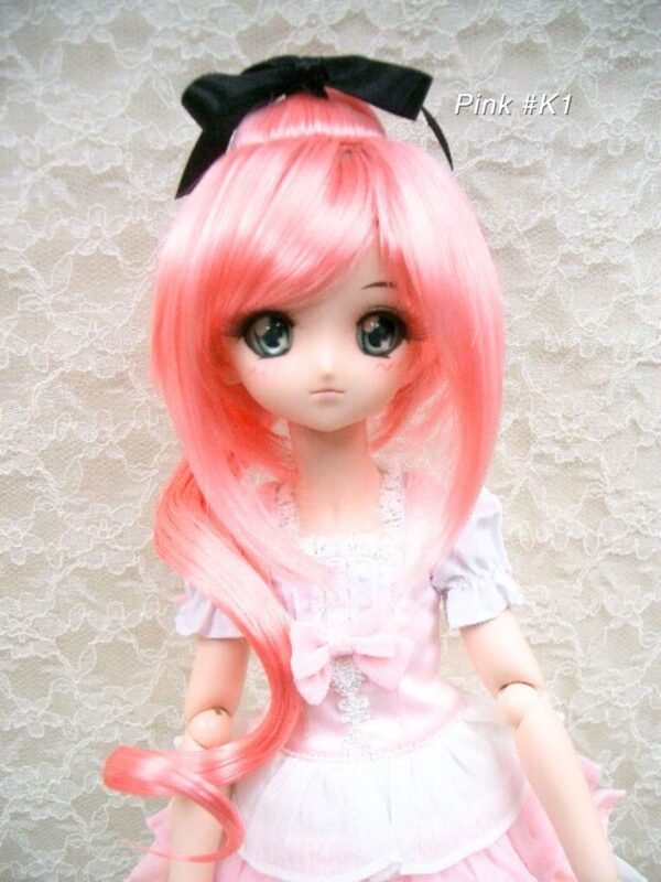 Wig / 8-9 inch / Ribbon Top Knot (Pink #K1)