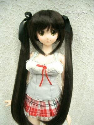 Wig / 8-9 inch / Ribbon Twin-tails (Dark Choco #5)