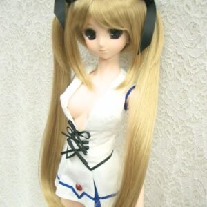 Wig / 8-9 inch / Ribbon Twin-tails (Lightgoldbrown #25)
