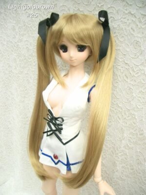 Wig / 8-9 inch / Ribbon Twin-tails (Lightgoldbrown #25)