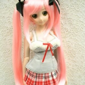 Wig / 8-9 inch / Ribbon Twin-tails (Pink #K1)