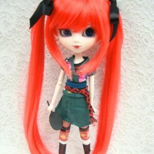 Wig / 8-9 inch / Ribbon Twin-tails (Red #R12)