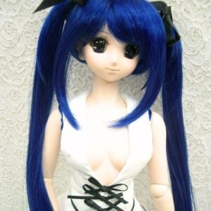 Wig / 8-9 inch / Ribbon Twin-tails (Royal blue #B70)