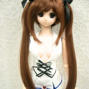 Wig / 8-9 inch / Ribbon Twin-tails (Sepia #30)