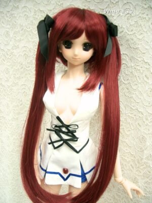 Wig / 8-9 inch / Ribbon Twin-tails (Wine #39)