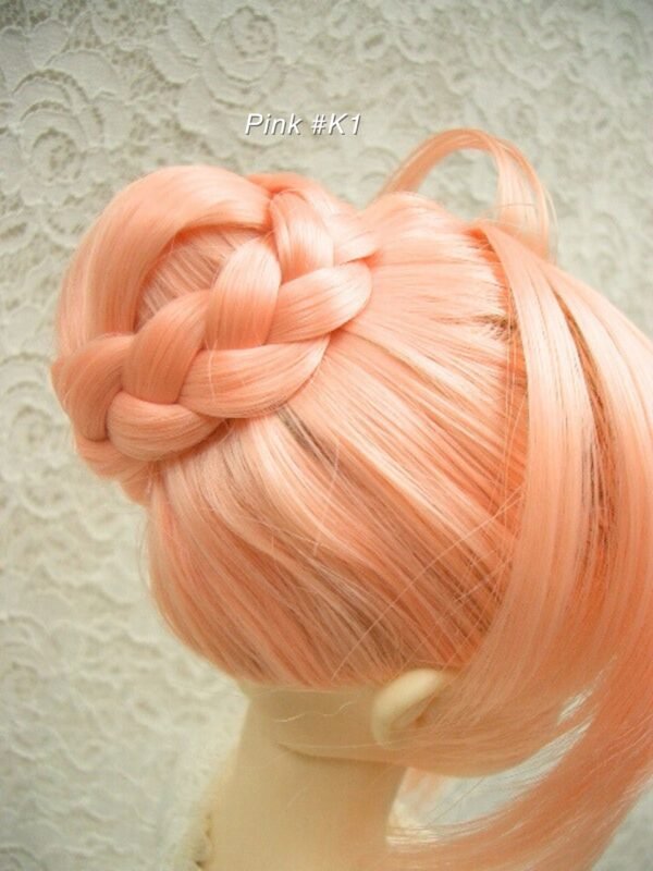 Wig / 8-9 inch / Fate Stay Night Saber Braided Bun (Pink #K1)