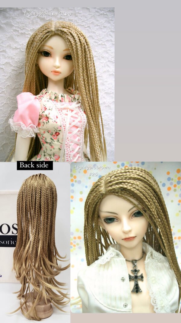 Wig / 9-10 inch / Braided Hair (Lightgoldbrown #25)