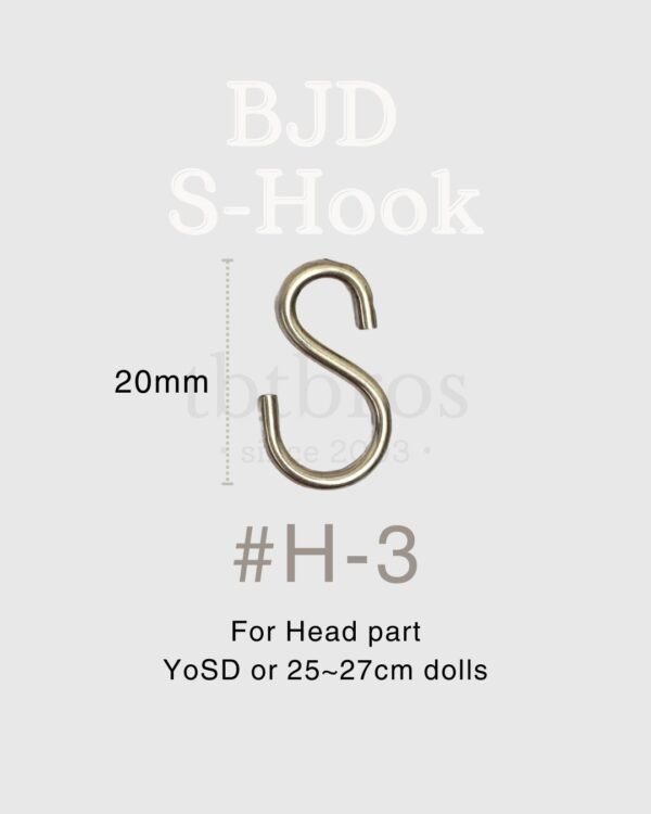 BJD Stainless Steel S-hook #H-3 (For Head)