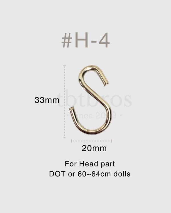 BJD Stainless Steel S-hook #H-4 (For Head)