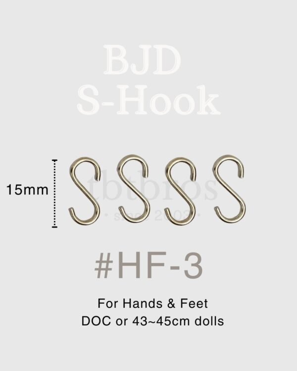 BJD Stainless Steel S-hook #HF-3 (For Hands & Feet )