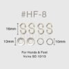 BJD Stainless Steel S-hook #HF-8 (For Hands & Feet)