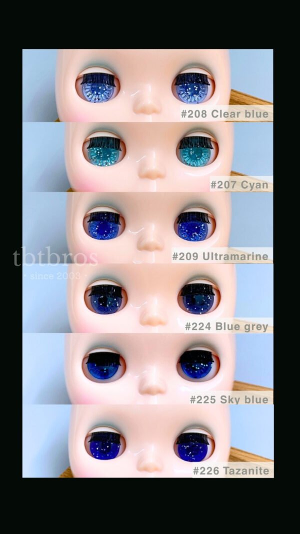 Blythe Eye Chips - Blue Glitter Series