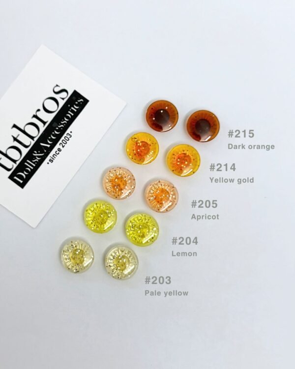 Blythe Eye Chips - Glitter #214 Yellow Gold