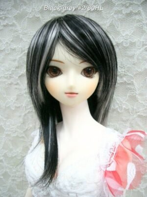 Wig / 8-9 inch / Semi-long Layer (Black-grey #2/60HL)